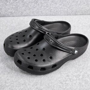 Crocs Classic Clogs Mens Size 12 Black Slip On Comfort Foam Sandals Casual
